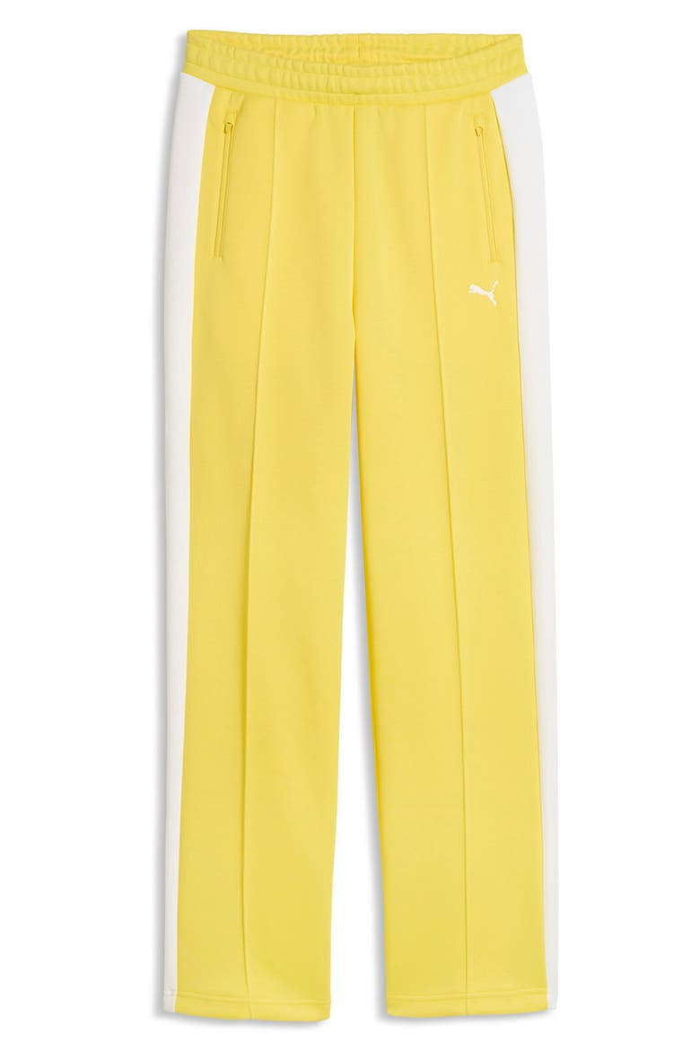 T7 Always On Straight Leg Track Pants, Alternate, color, LEMON MERINGUE