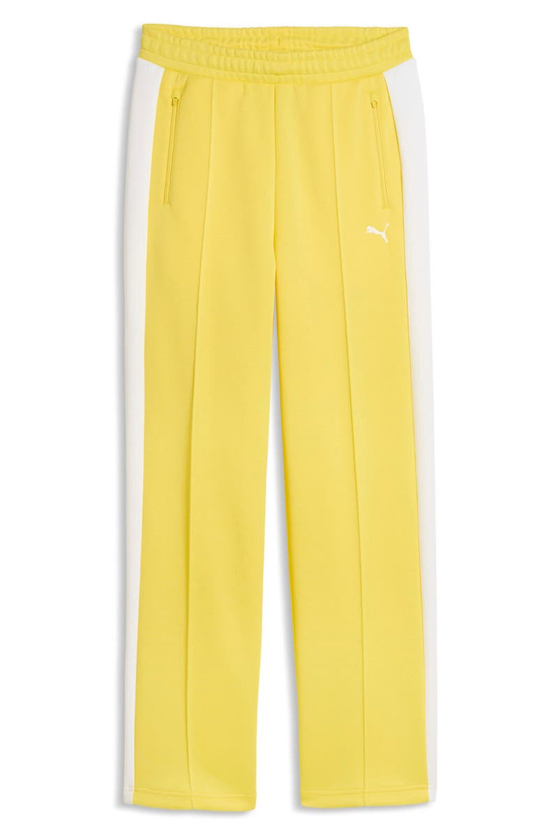 PUMA T7 Always On Straight Leg Track Pants, Alternate, color, Lemon Meringue