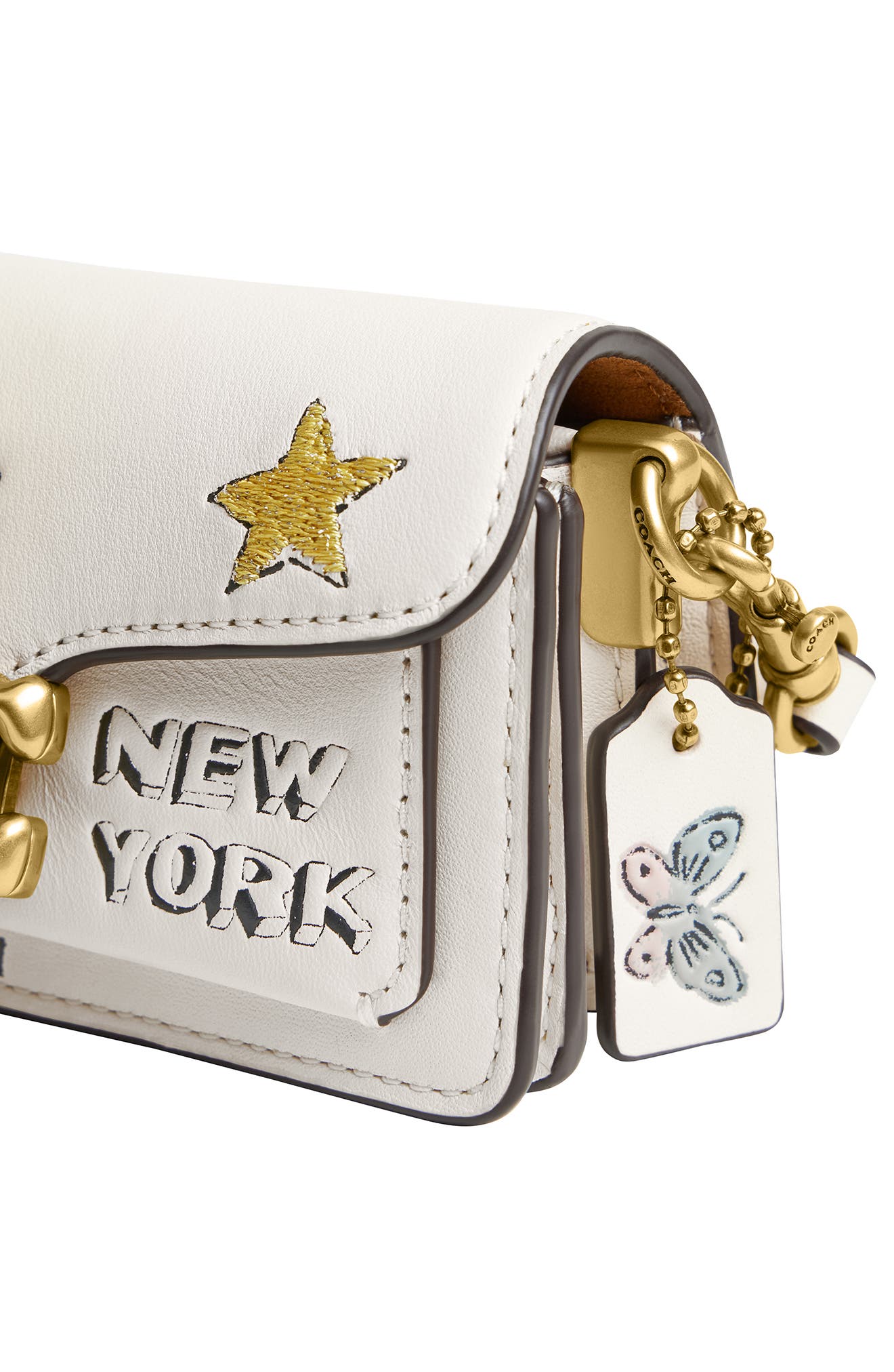 COACH Tabby 12 Sketch Print Leather Shoulder Bag, Alternate, color, 