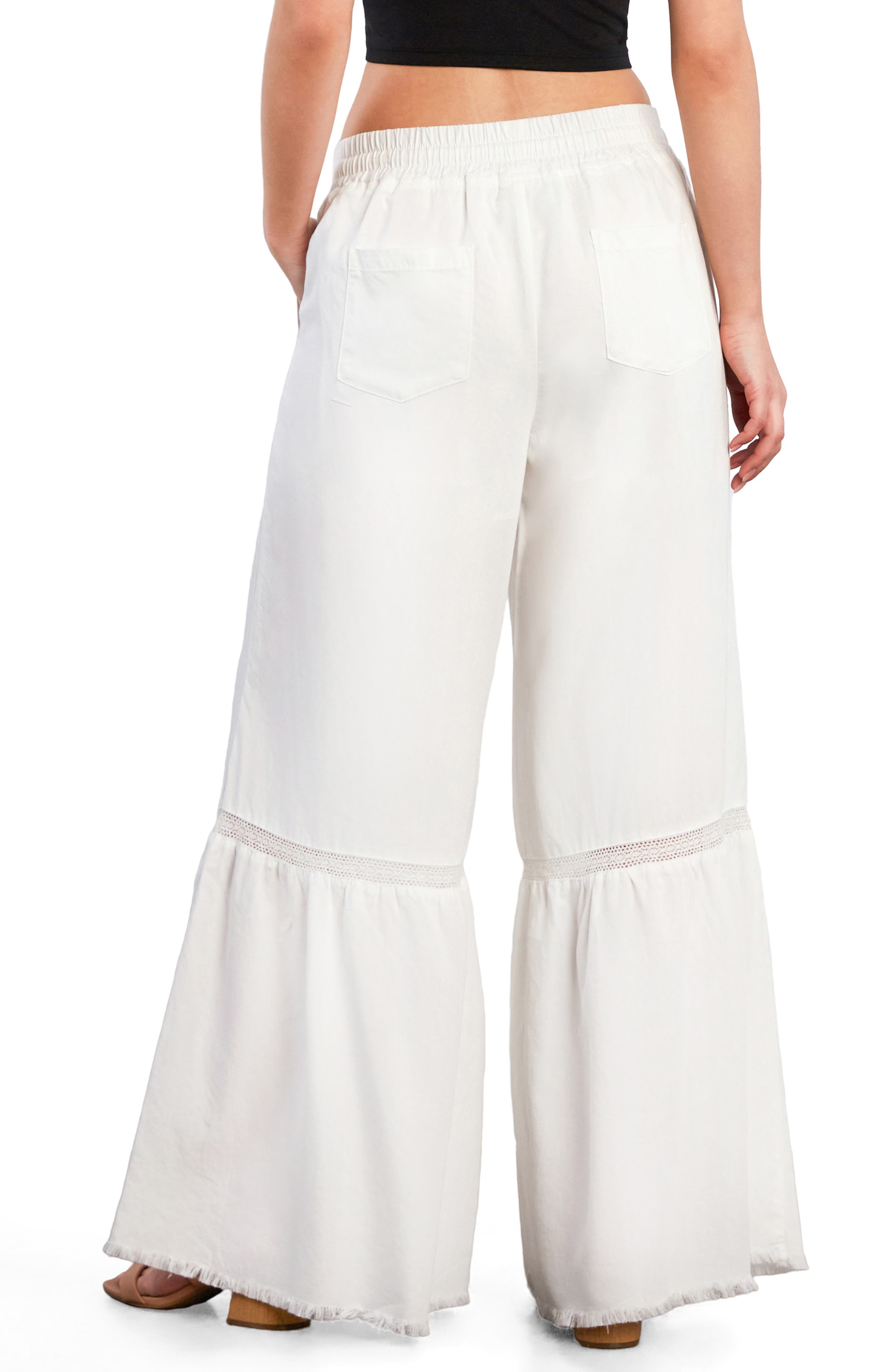 Drawstring Waist Tiered Denim Pants - image 4
