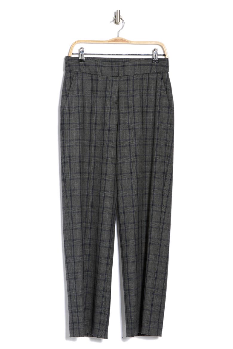 Plaid Wide Leg Pants, Alternate, color, GREY / NAVY