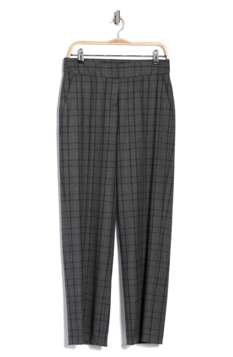 Amanda & Chelsea Plaid Wide Leg Pants, Alternate, color, Grey / Navy