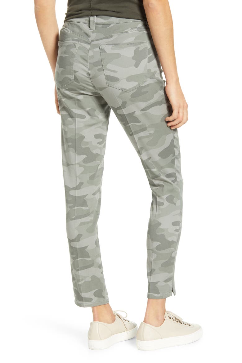 'Ab'Solution High Waist Camo Ankle Pants, Alternate, color, STORMY SAGE