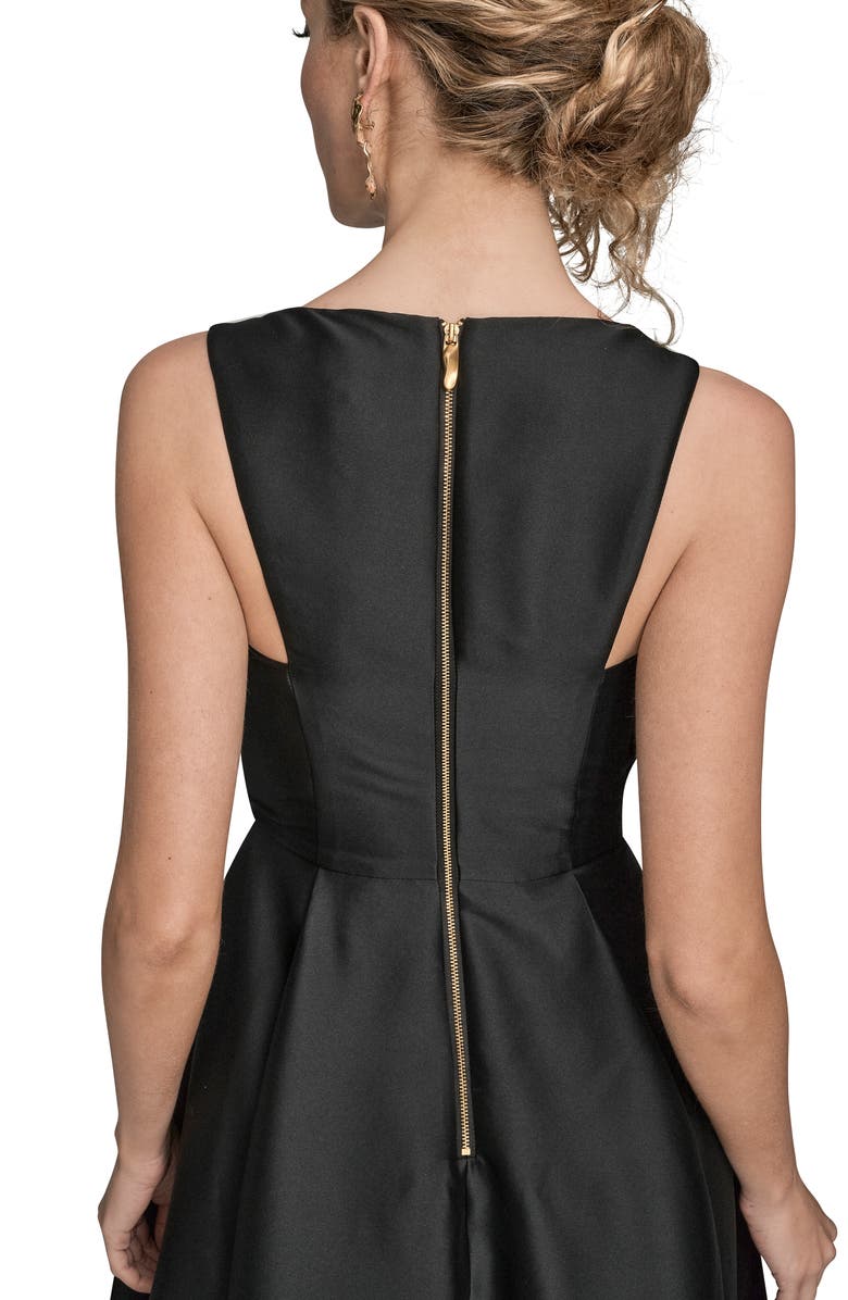 Donna Karan New York High Low Gown, Alternate, color, Black