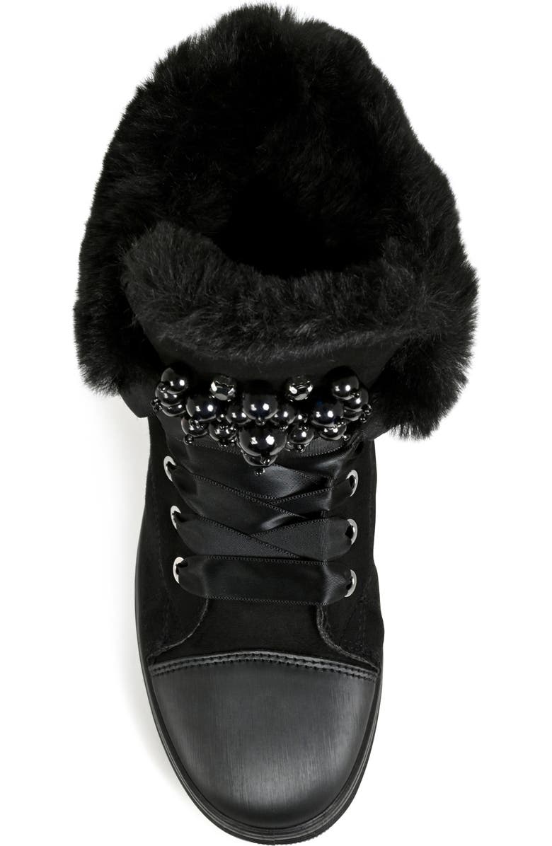 NINETY UNION Warm Faux Fur Lined Sneaker Boot, Alternate, color, Black