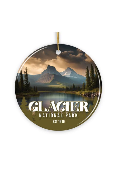 Glacier National Park Mountain Lake Ornament