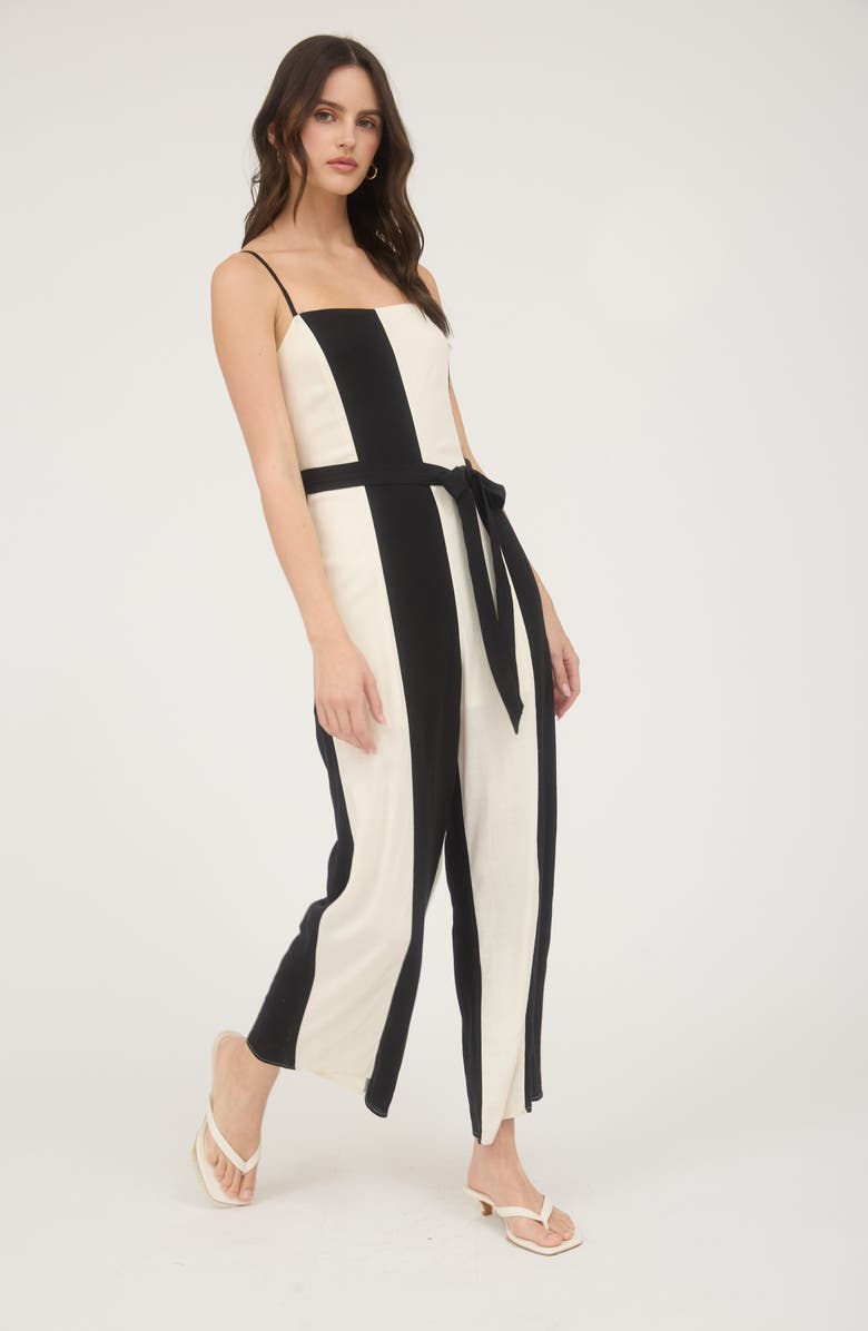 Blu Pepper Colorblock Wide Leg Jumpsuit, Alternate, color, 