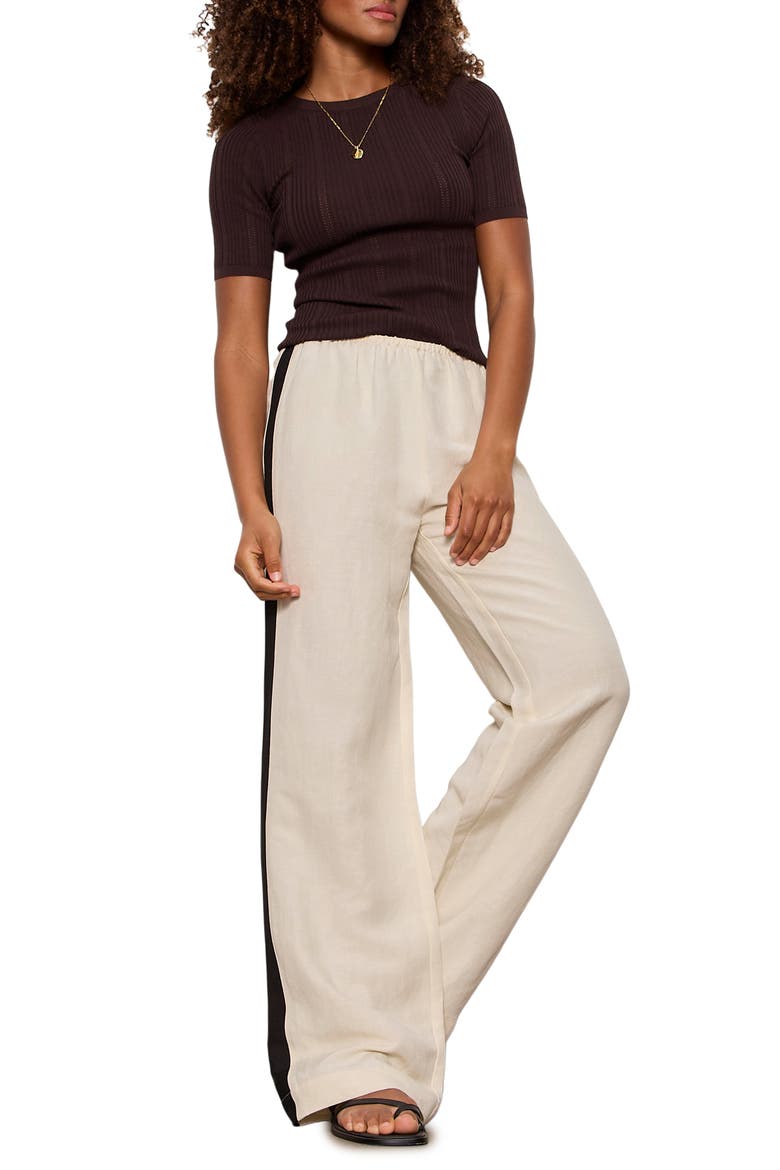 Perfect Pointelle Rib T-Shirt, Alternate, color, RICH SOIL BROWN