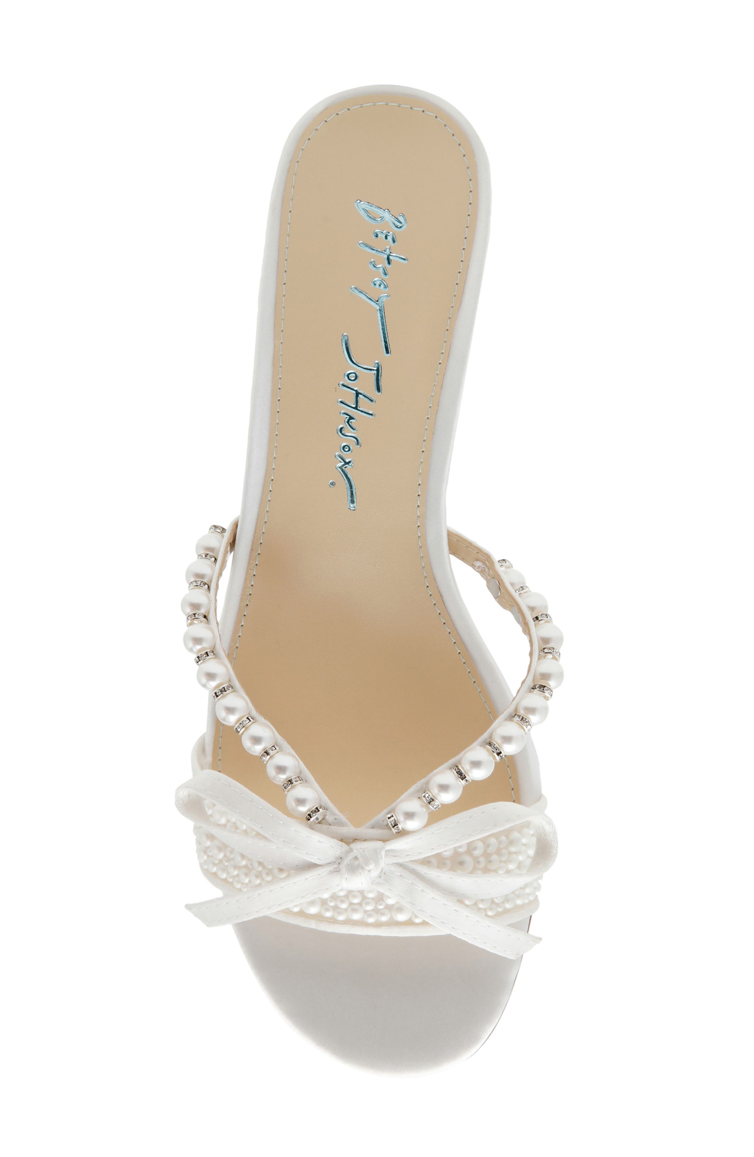 Betsey Johnson Mandy Kitten Heel Sandal, Alternate, color, Pearl