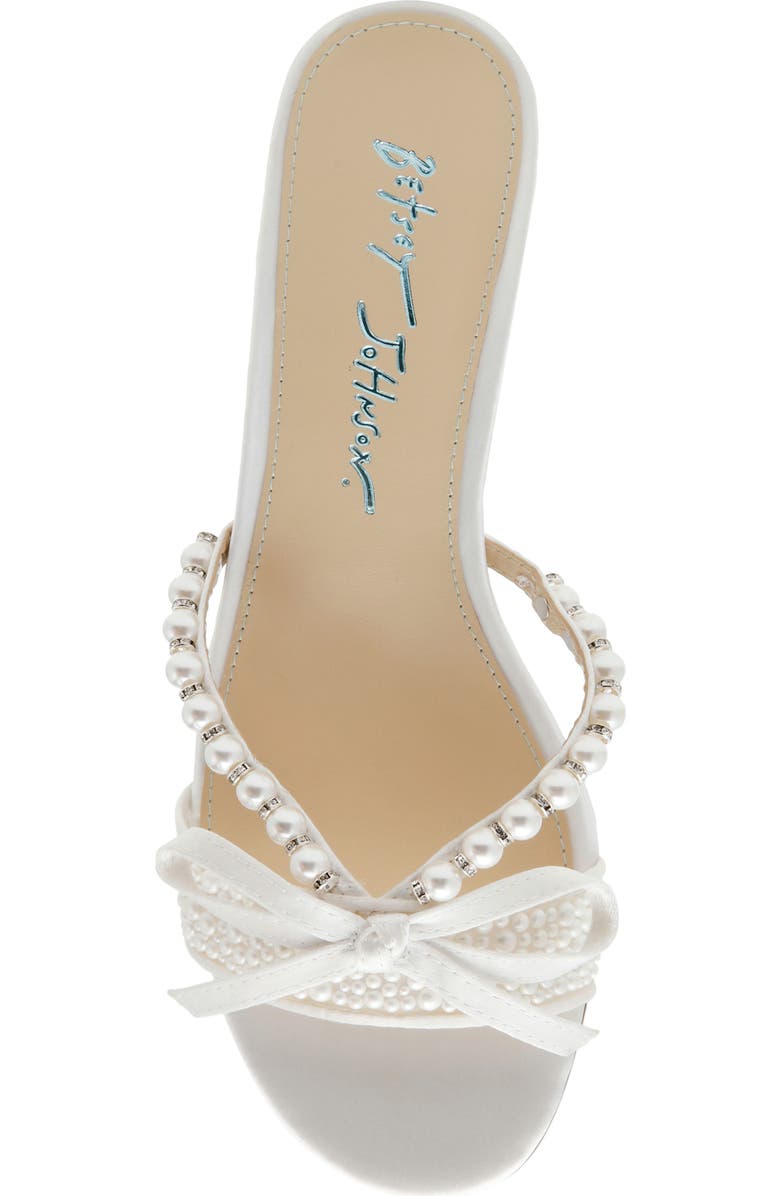 Betsey Johnson Mandy Kitten Heel Sandal, Alternate, color, Pearl