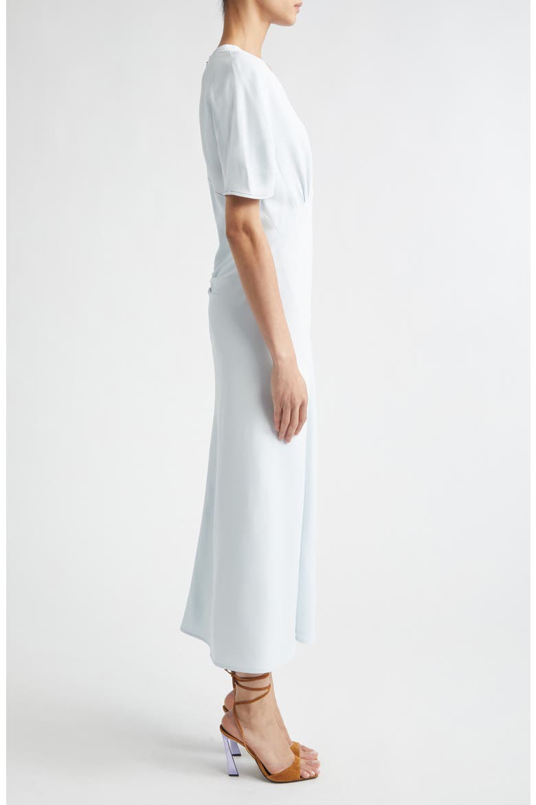 Gathered Detail Midi Dress, Alternate, color, GLACIAL BLUE