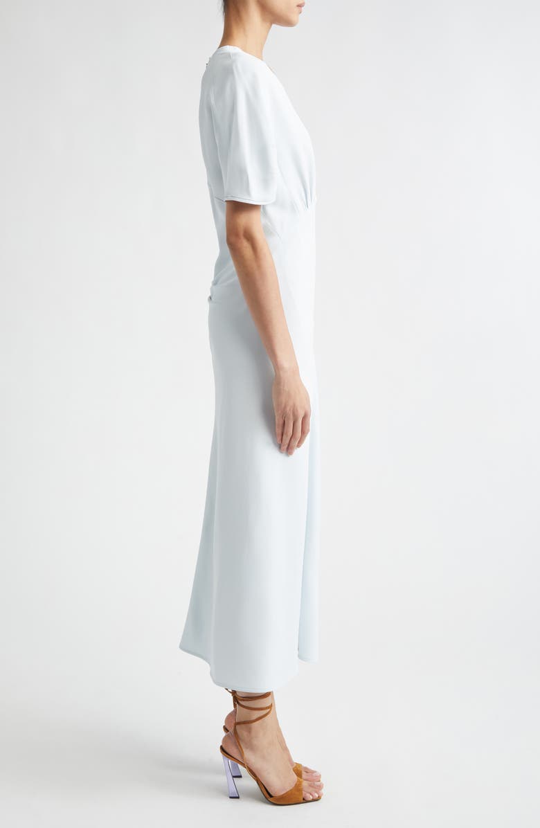 Victoria Beckham Gathered Detail Midi Dress, Alternate, color, Glacial Blue