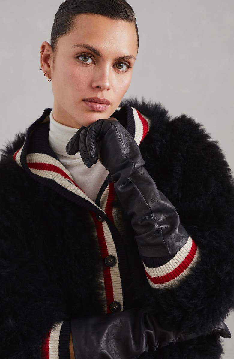 Brunello Cucinelli Nappa leather long gloves, Alternate, color, 