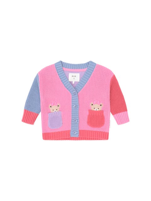 Colour Block Huxette Cardi (Toddler, Little Kid, Big Kid)