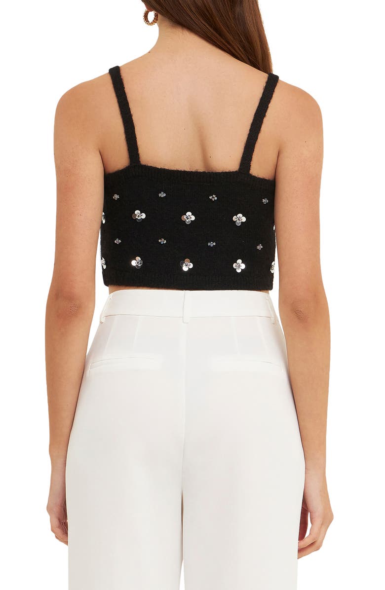 Endless Rose Sequin Floral Sweater Camisole, Alternate, color, 