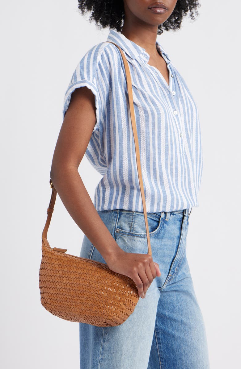 Madewell The Sling Woven Leather Crossbody Bag, Alternate, color,