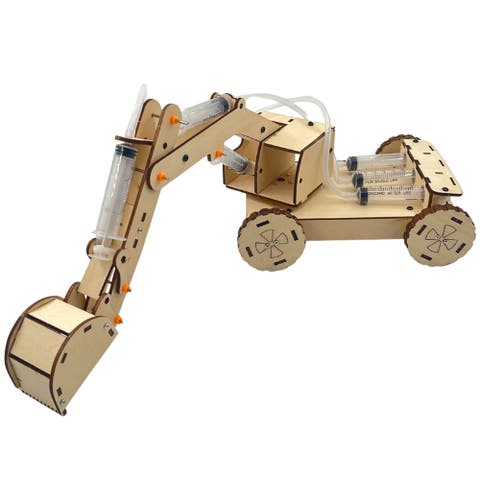 DIY Hydraulic Bucket Loader, Building Craft Kit, Toy Vehicle Assembly