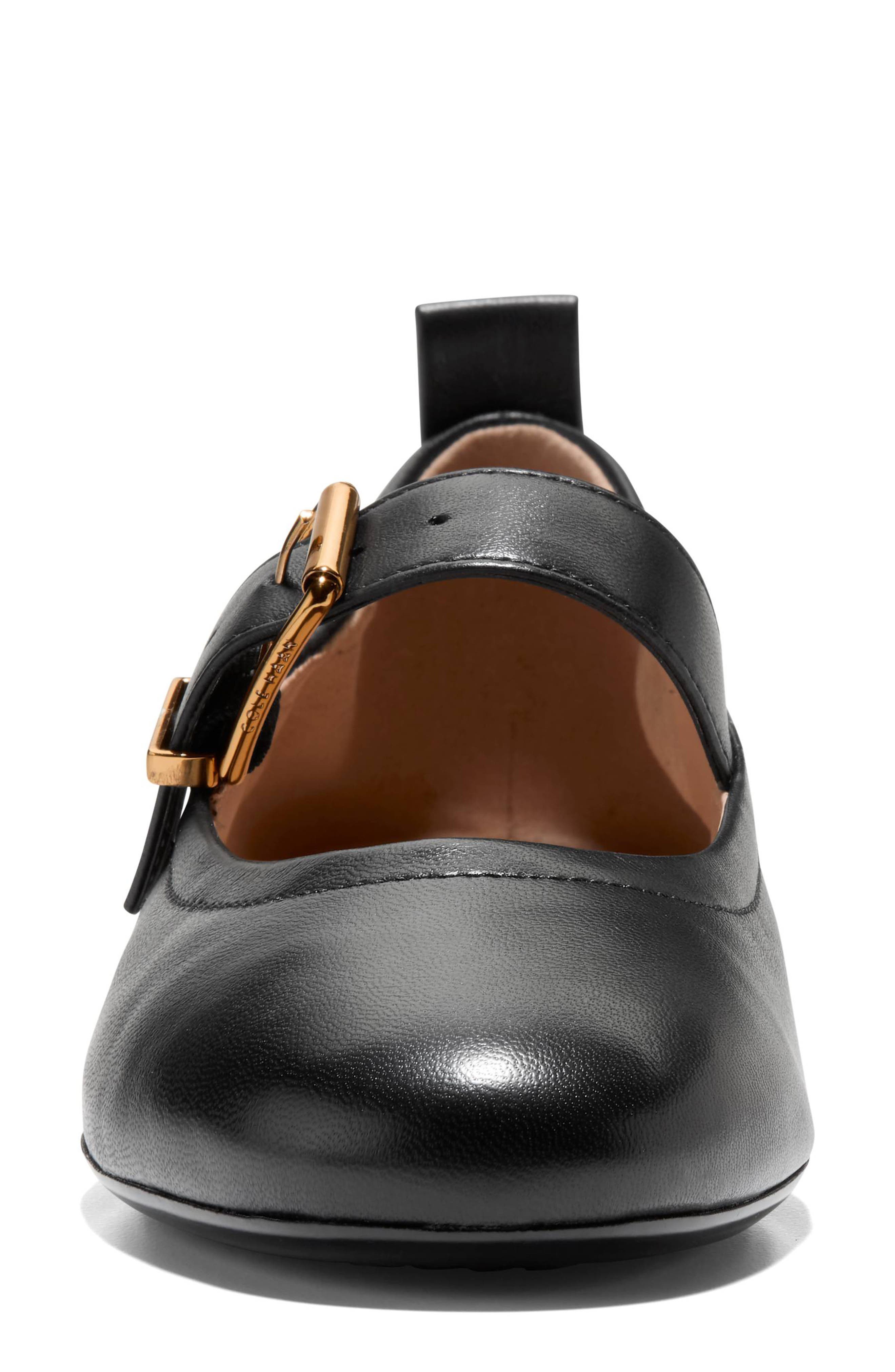 Cole Haan Graclyn Mary Jane Ballet Flat, Alternate, color, Black Leather