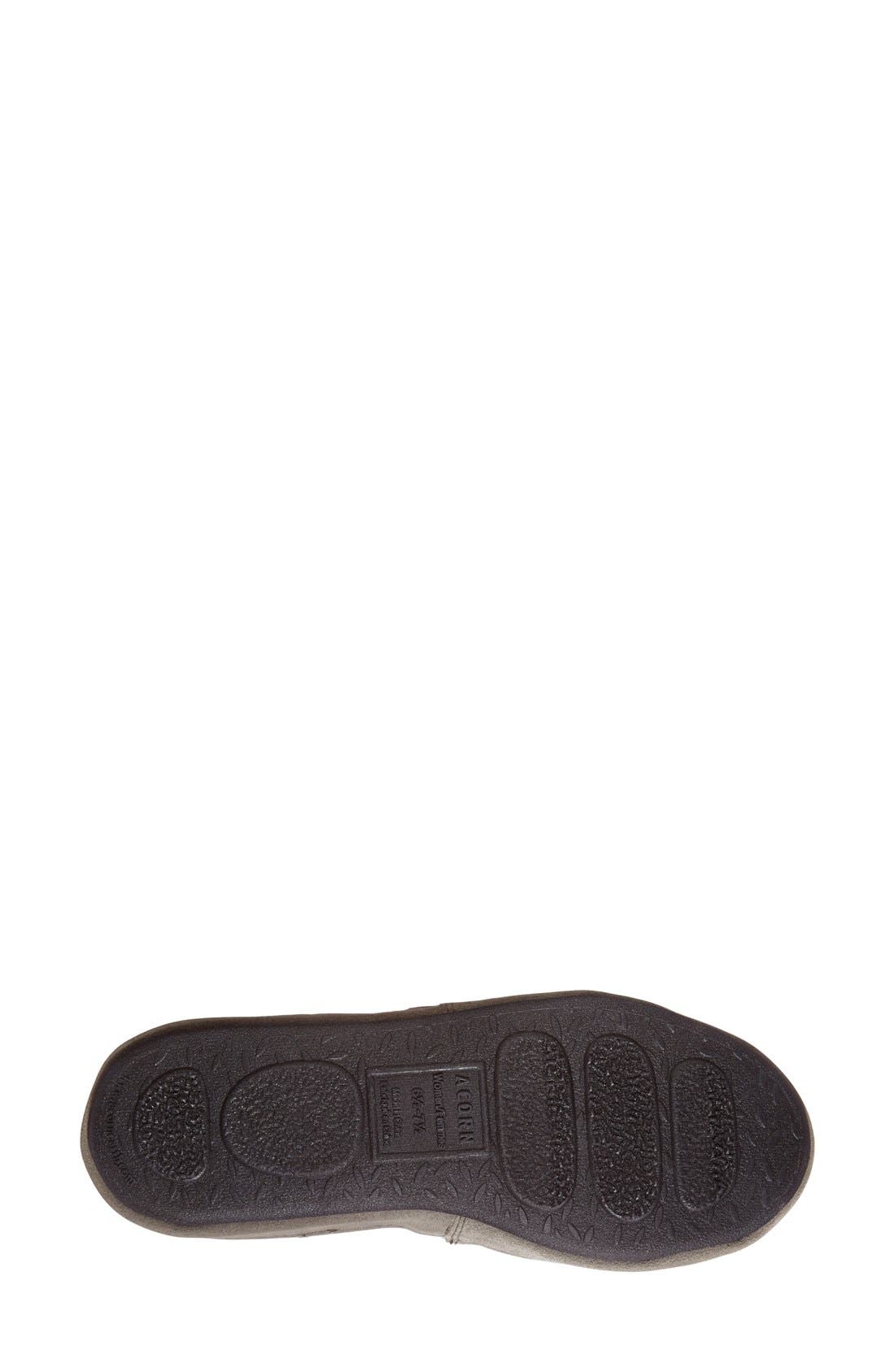 Summer Weight Moc Slipper, Alternate, color, WHITE STRIPE