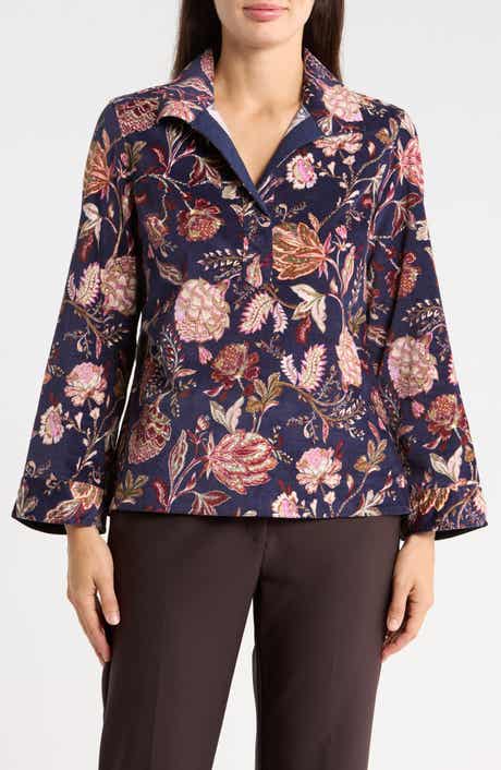 Exquisite Bloom Corduroy Top