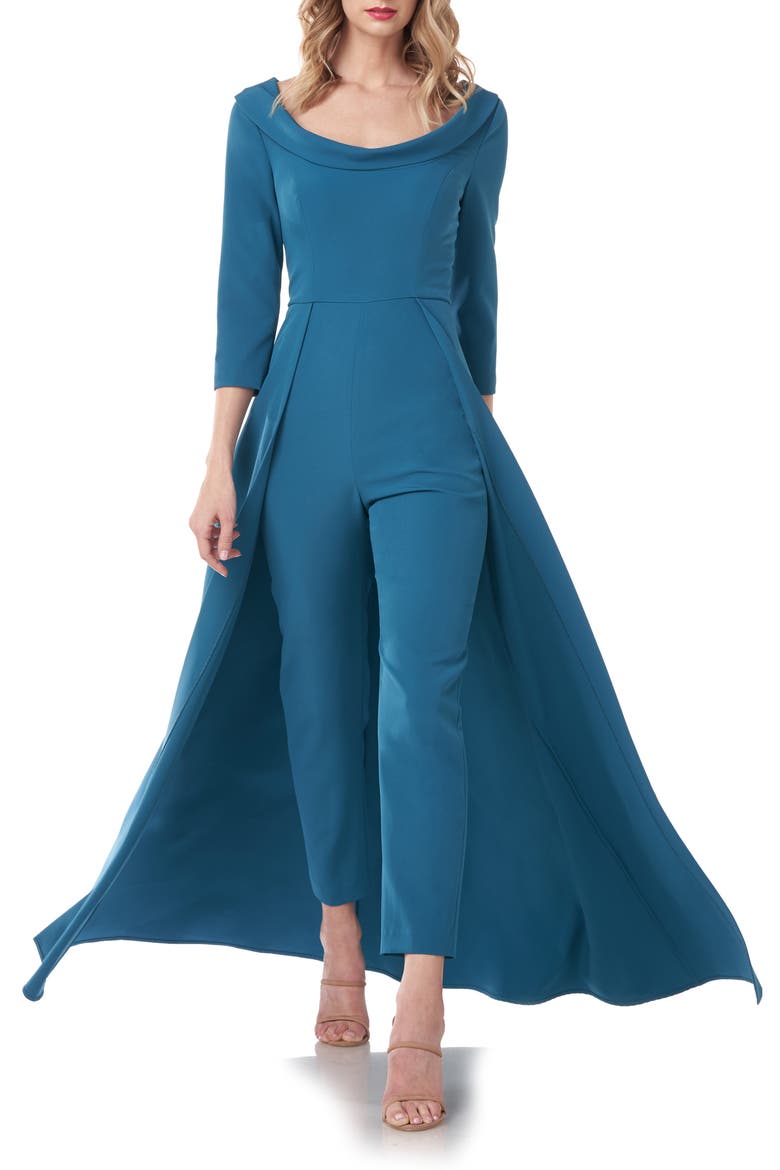 Crepe Maxi Romper, Main, color, PERSIAN BLUE