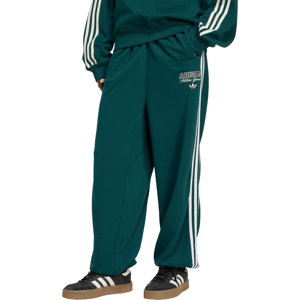Adidas Originals Athl Dept French Terry Graphic Sweatpants In Green