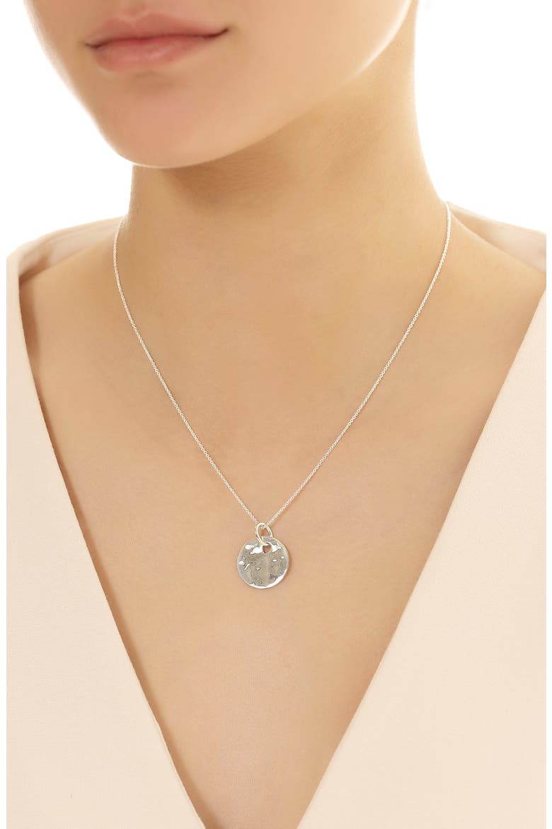 Hammered Pendant Charm, Alternate, color, SILVER