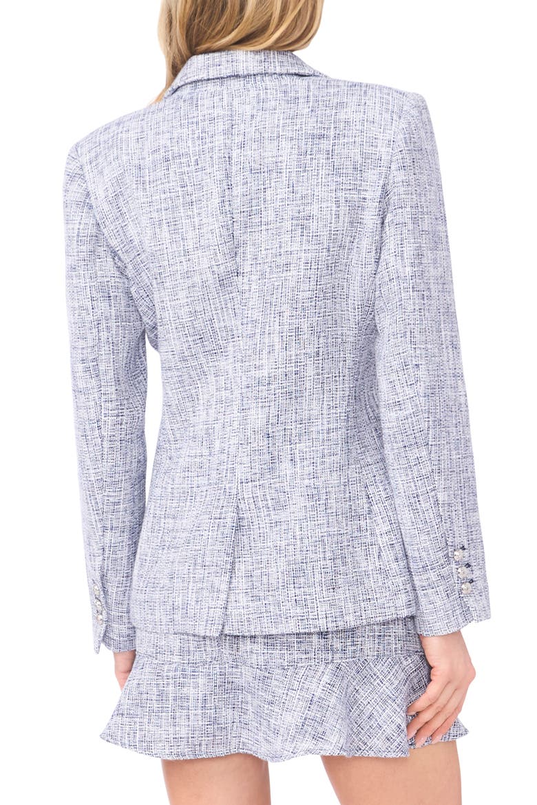 Tweed Double Breasted Blazer, Alternate, color, CLASSIC NAVY