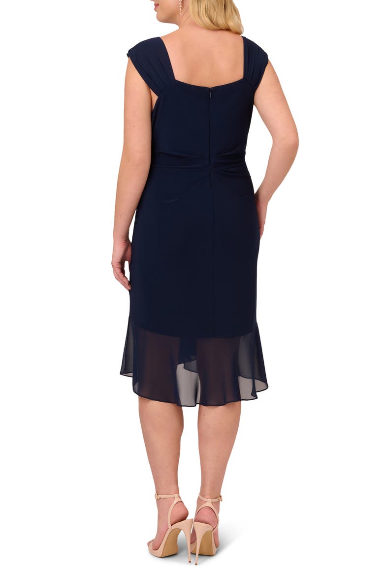 Chiffon Drape Dress, Alternate, color, MIDNIGHT