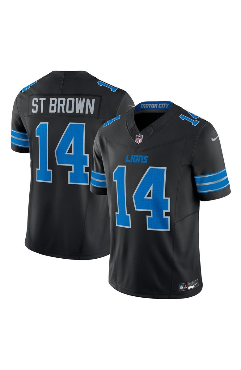 Nike Men's Nike Amon-Ra St. Brown Black Detroit Lions 2nd Alternate Vapor F.U.S.E. Limited Jersey, Main, color, Black