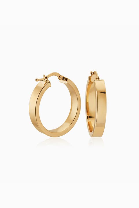 14K Gold Forever Hoops