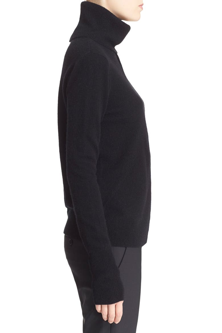 A.L.C 'Billy' Cutout Wool & Cashmere Turtleneck Sweater, Alternate, color, BLACK