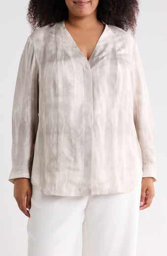 V-Neck Hidden Closure Silk Top