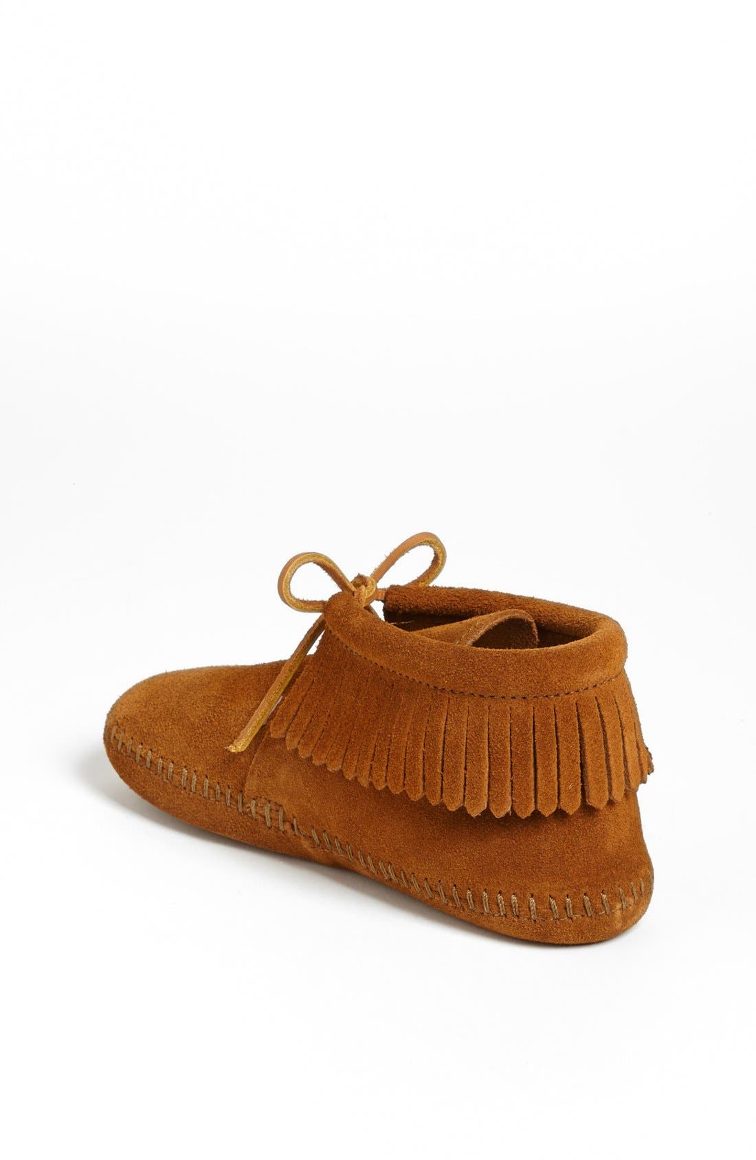 Minnetonka Kids' Classic Fringe Boot, Alternate, color, Brown