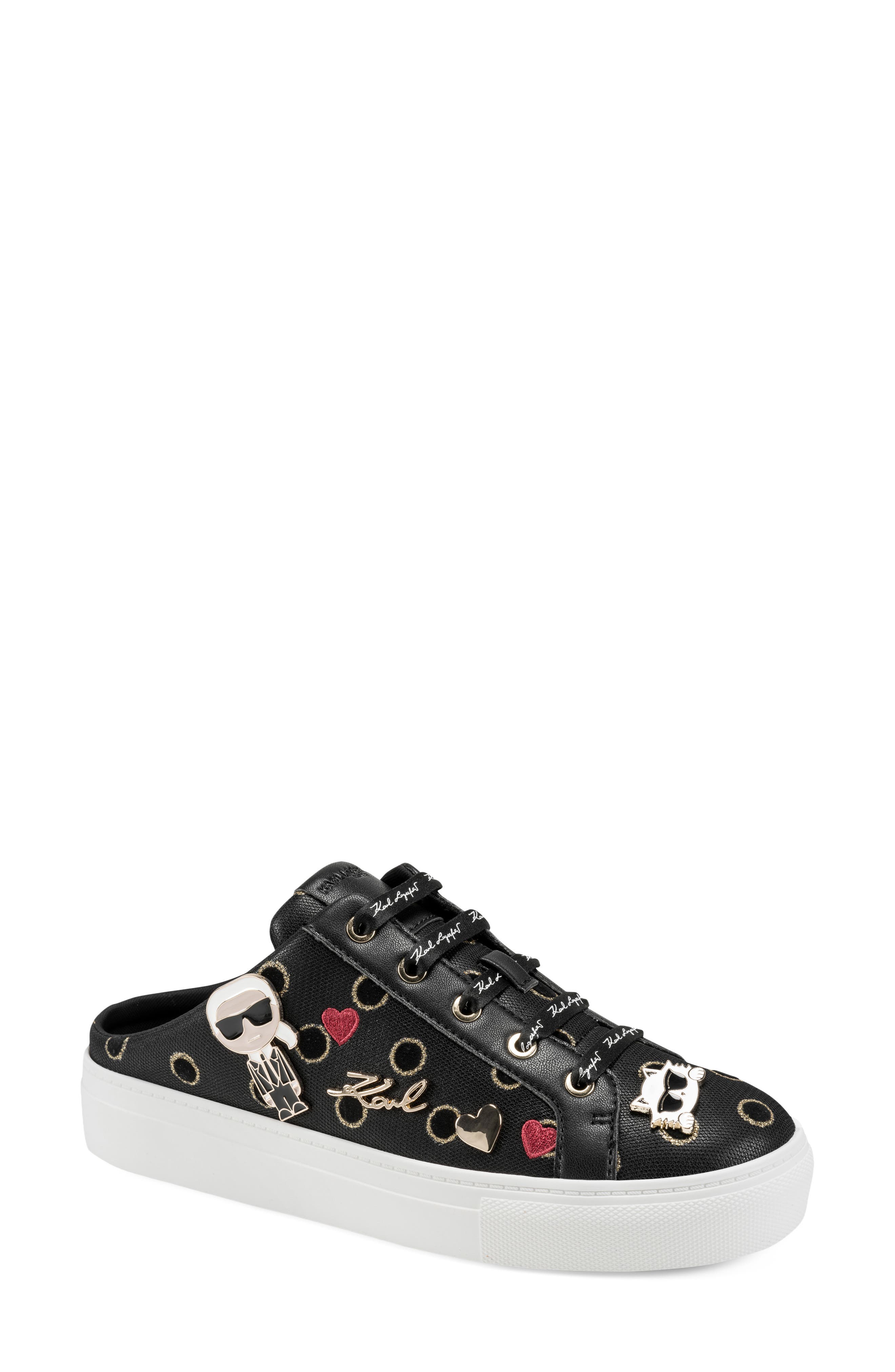 Cambria Sneaker Mule, Main, color, BLACK/ GOLD