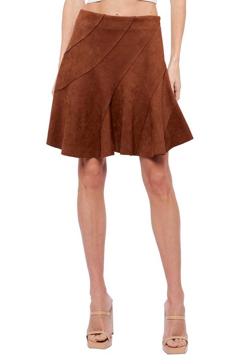 Aje Miniskirt, Main, color, BROWN