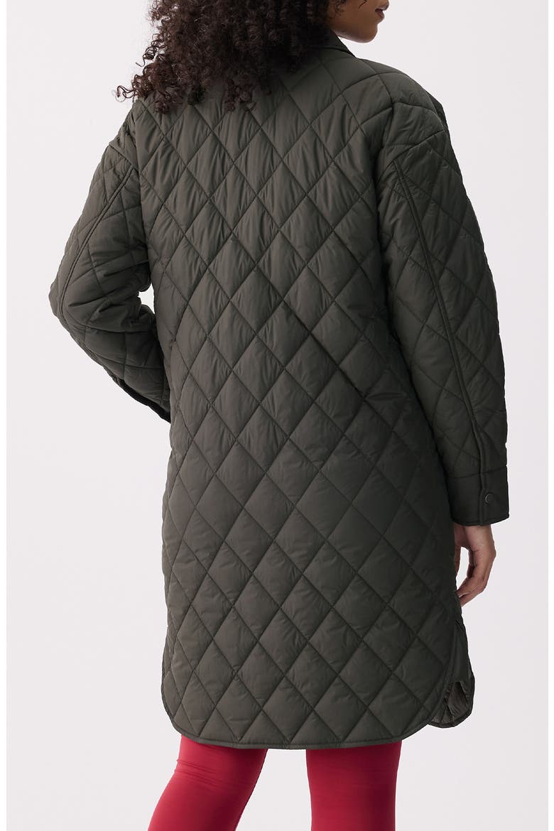 Avril Quilted Longline Shacket, Alternate, color, OLIVE