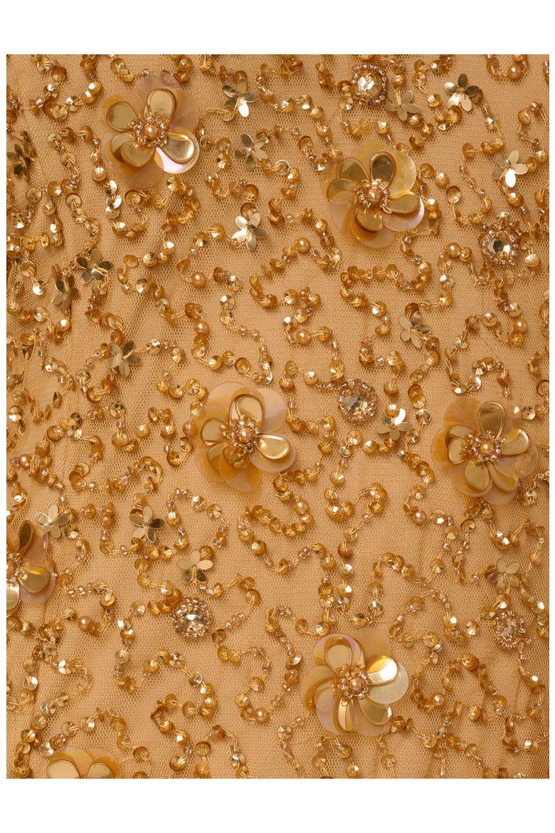 Beaded Sleeveless Column Gown, Alternate, color, GOLDEN RAY