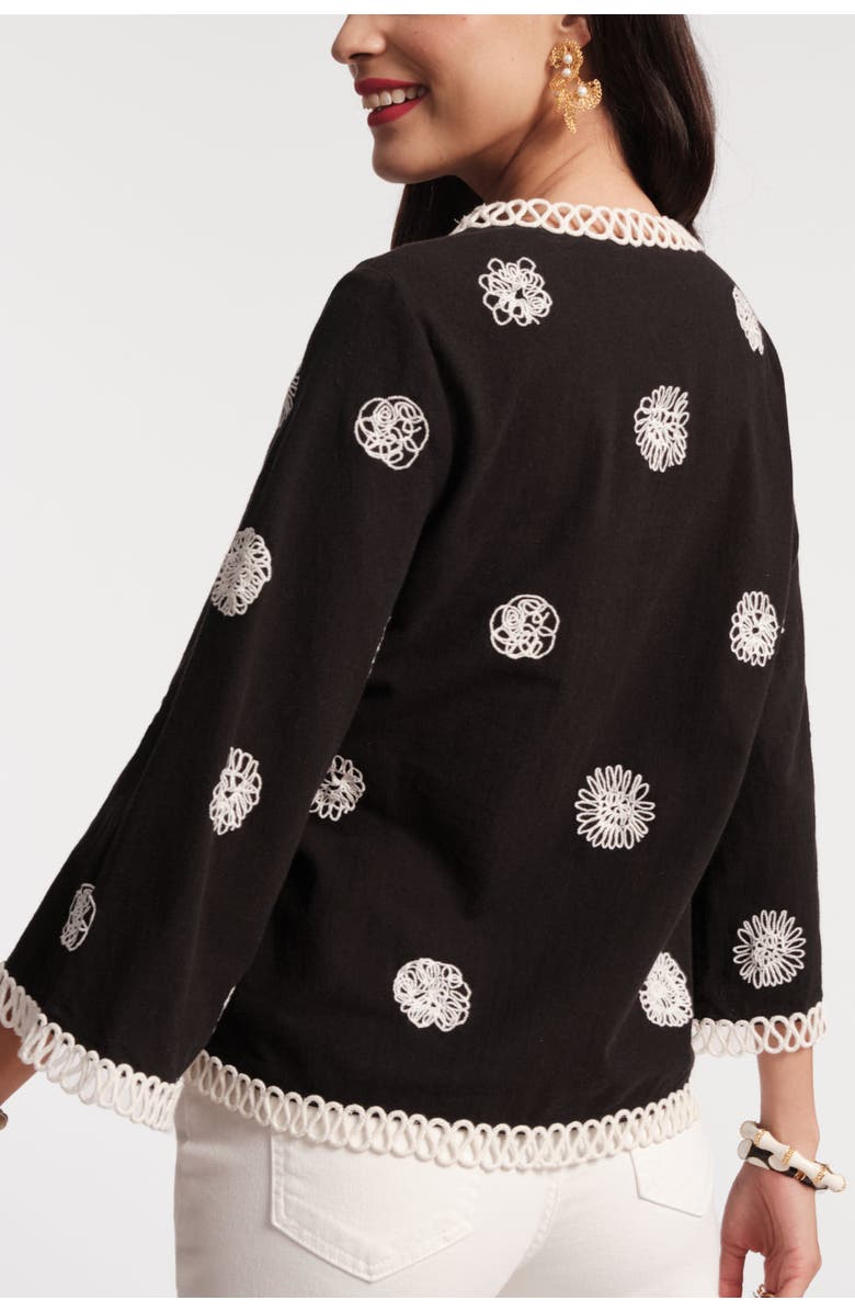 Frances Valentine Fiona Top Scribble, Alternate, color, Black/Oyster