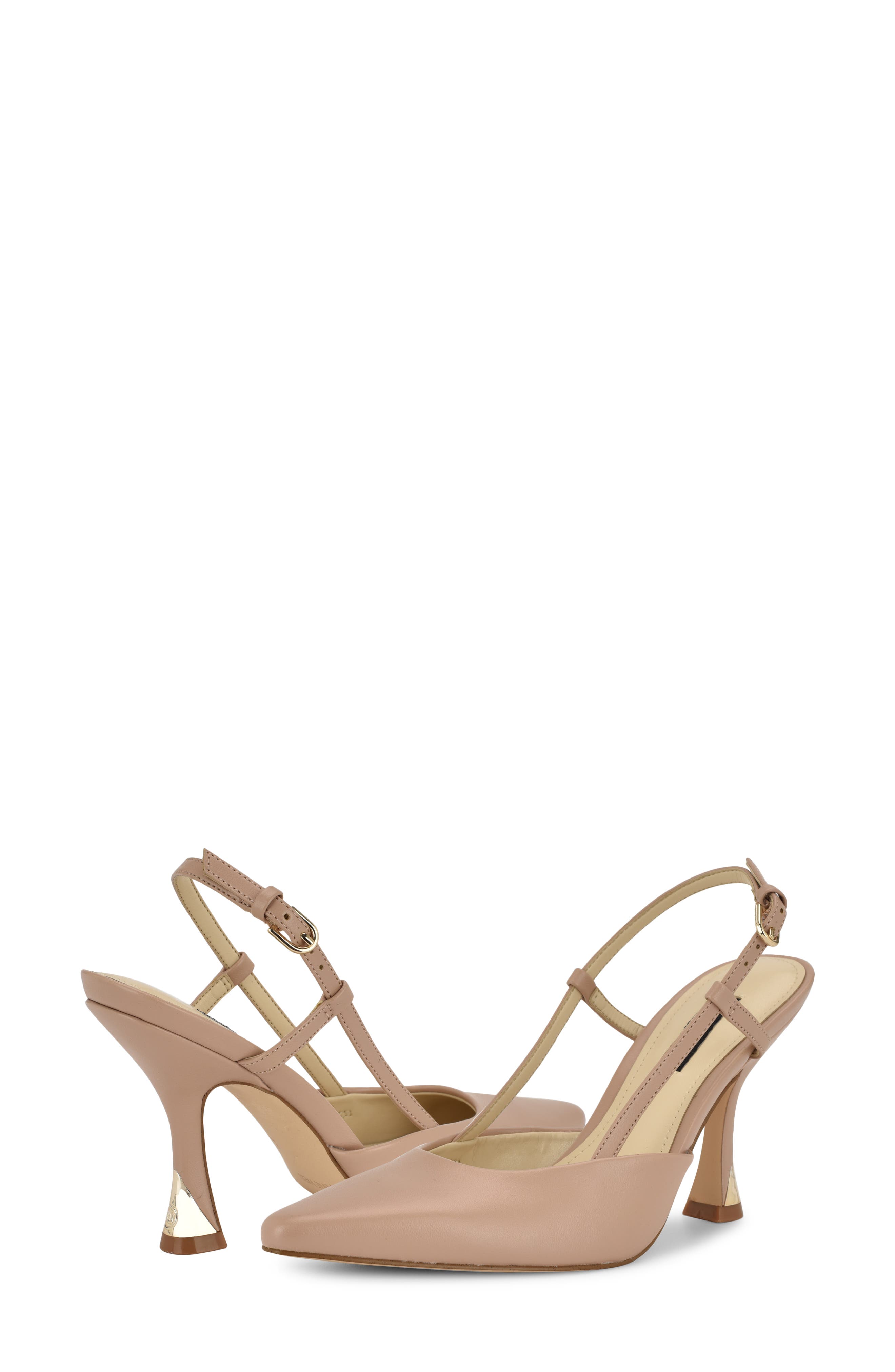 Nine West Vassa Pointed Toe Slingback Pump, Alternate, color, Light Natural