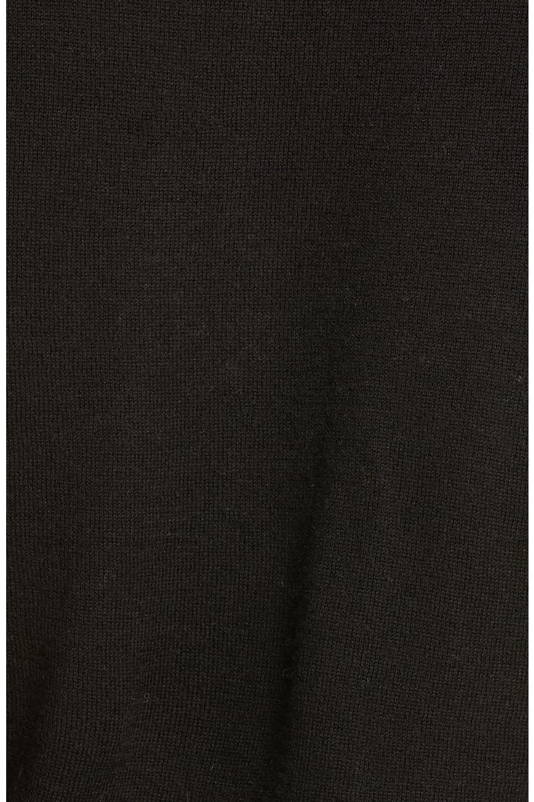 Rib Wool Blend Cardigan, Alternate, color, BLACK