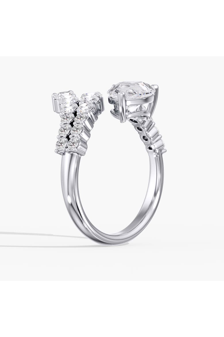 Pear Bypass Lab Diamond Ring in 14K, Alternate, color, White Gold