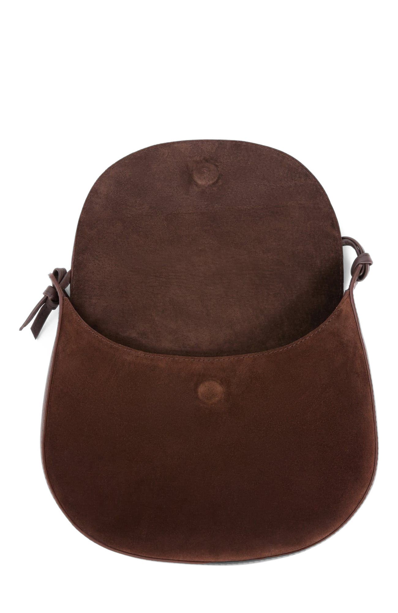Juliette Suede Shoulder Bag, Alternate, color, Chocolate Suede