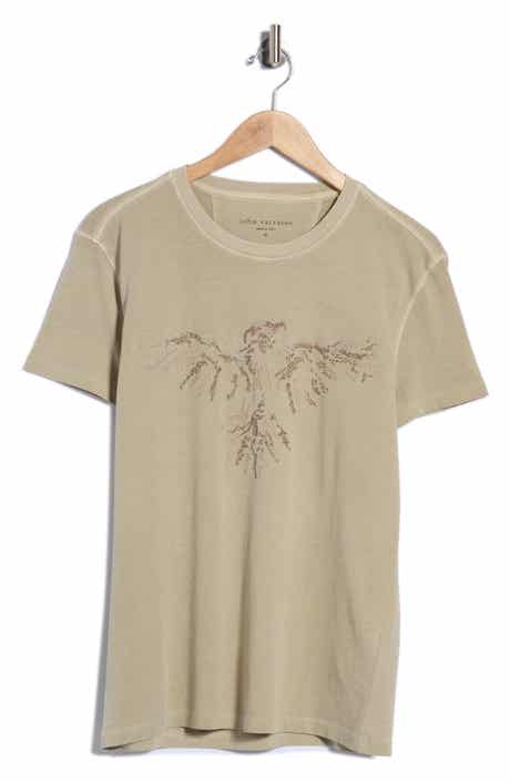 Embroidered Raven Organic Cotton Graphic T-Shirt