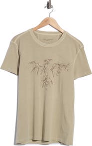 John Varvatos Embroidered Raven Organic Cotton Graphic T-Shirt