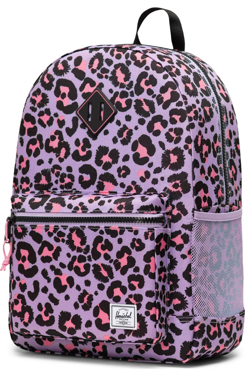 Herschel Supply Co. Kids' Heritage Youth Backpack, Alternate, color, Scribble Leopard Sachet Pink