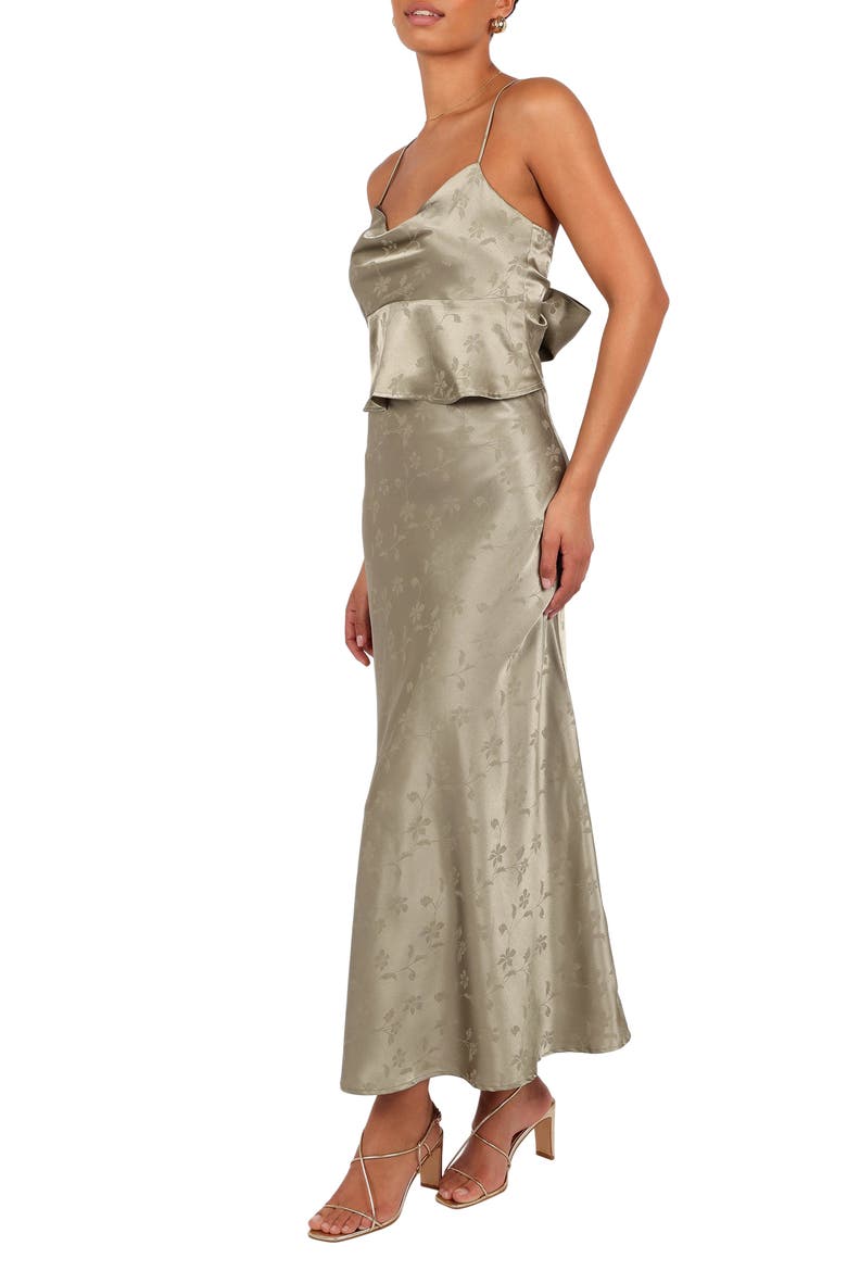 Belle Floral Two-Piece Dress, Alternate, color, OLIVE