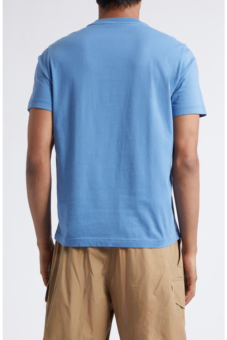 Tricolor Logo Patch Pima Cotton T-Shirt, Alternate, color, QUIET HARBOR