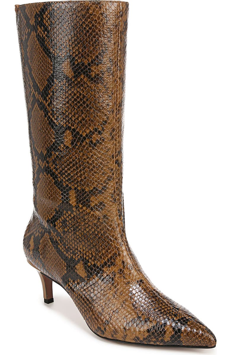 SARTO by Franco Sarto Amari Pointed Toe Boot, Main, color, Taupe Python