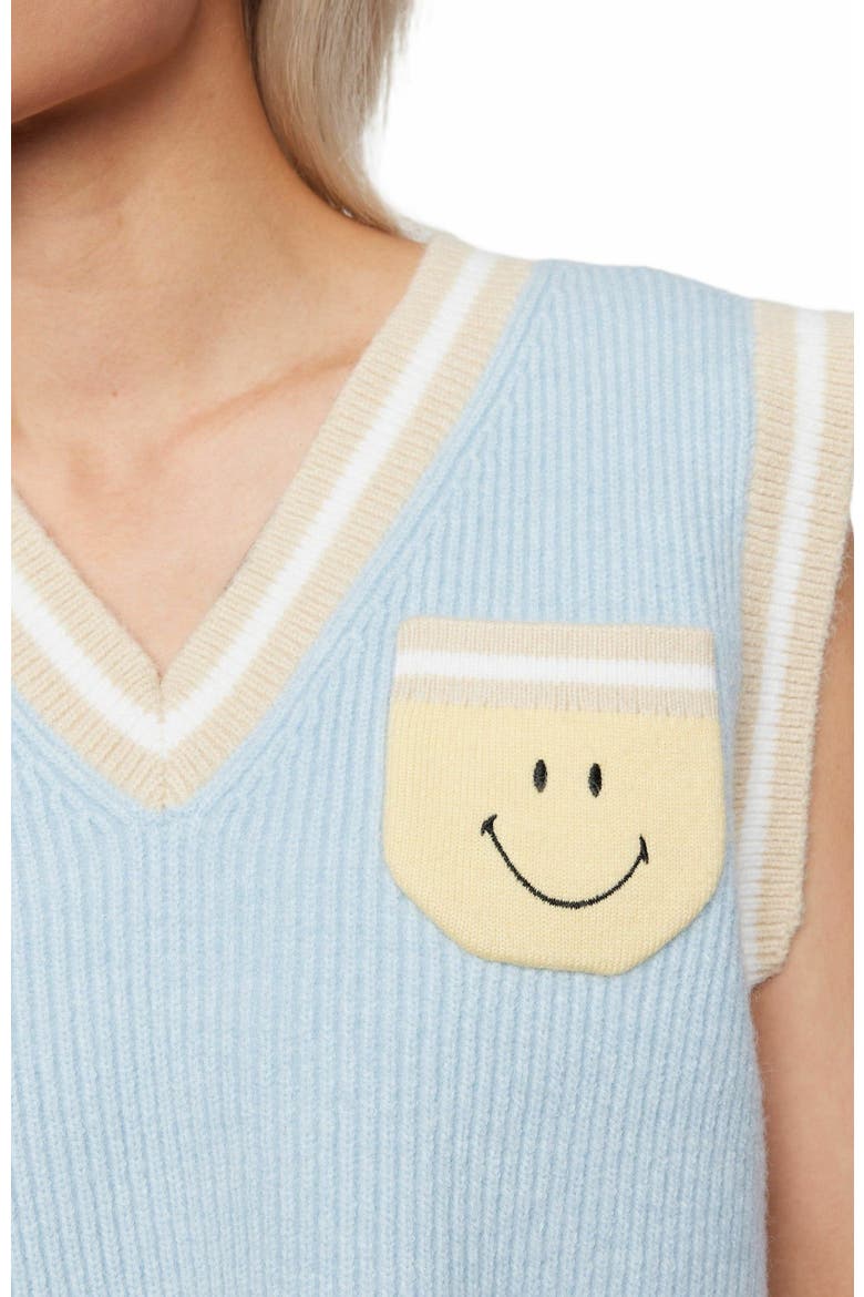 Smiley® Wimbeldon Knit Vest, Alternate, color, BABY BLUE